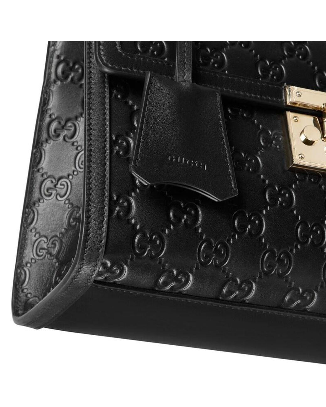 Gucci Black Padlock Medium Top Handle Bag