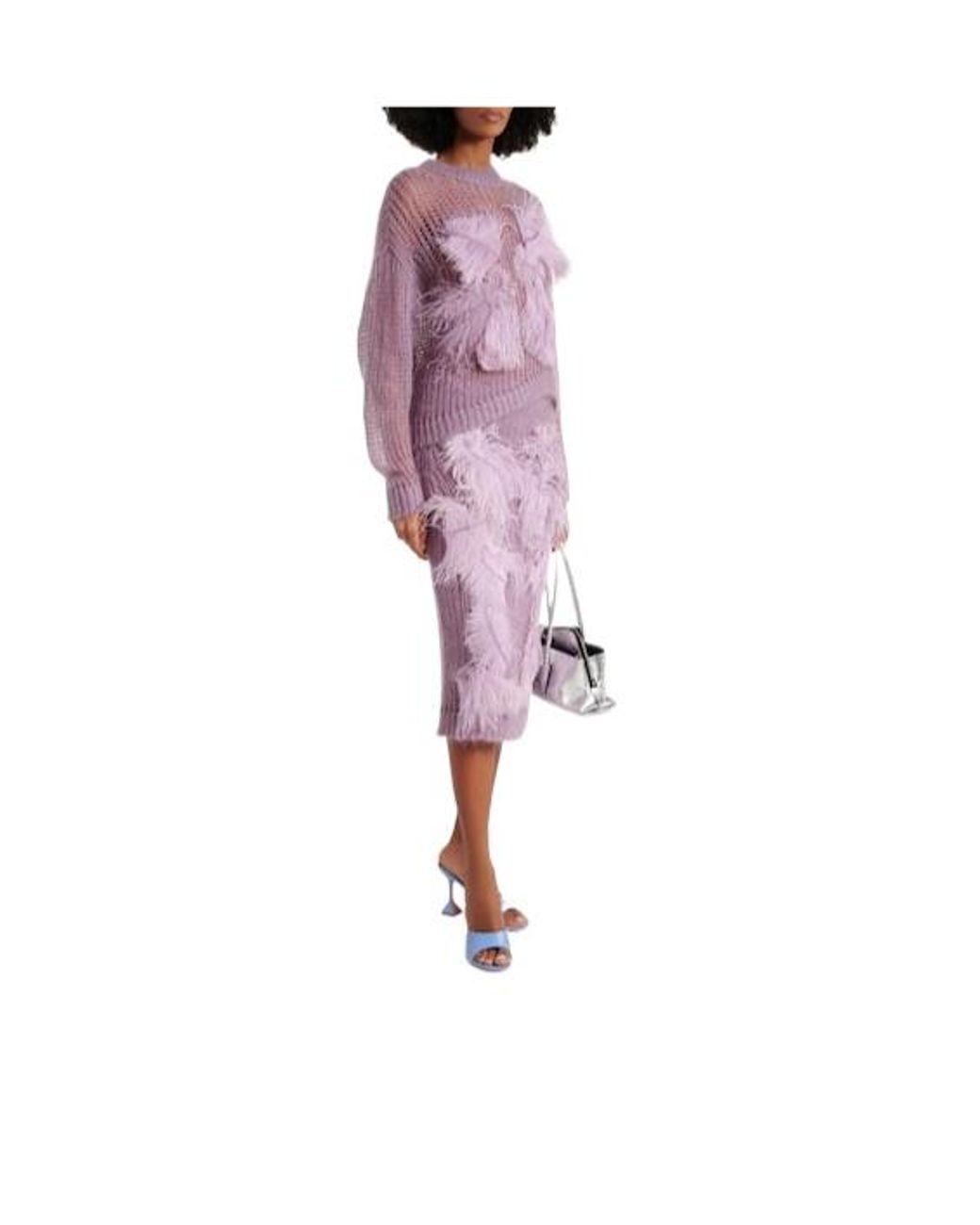 AMINA MUADDI Blue Leather Mules