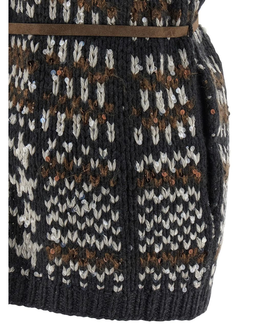 Brunello Cucinelli Black 'Opera Prince Of Wales' Cardigan