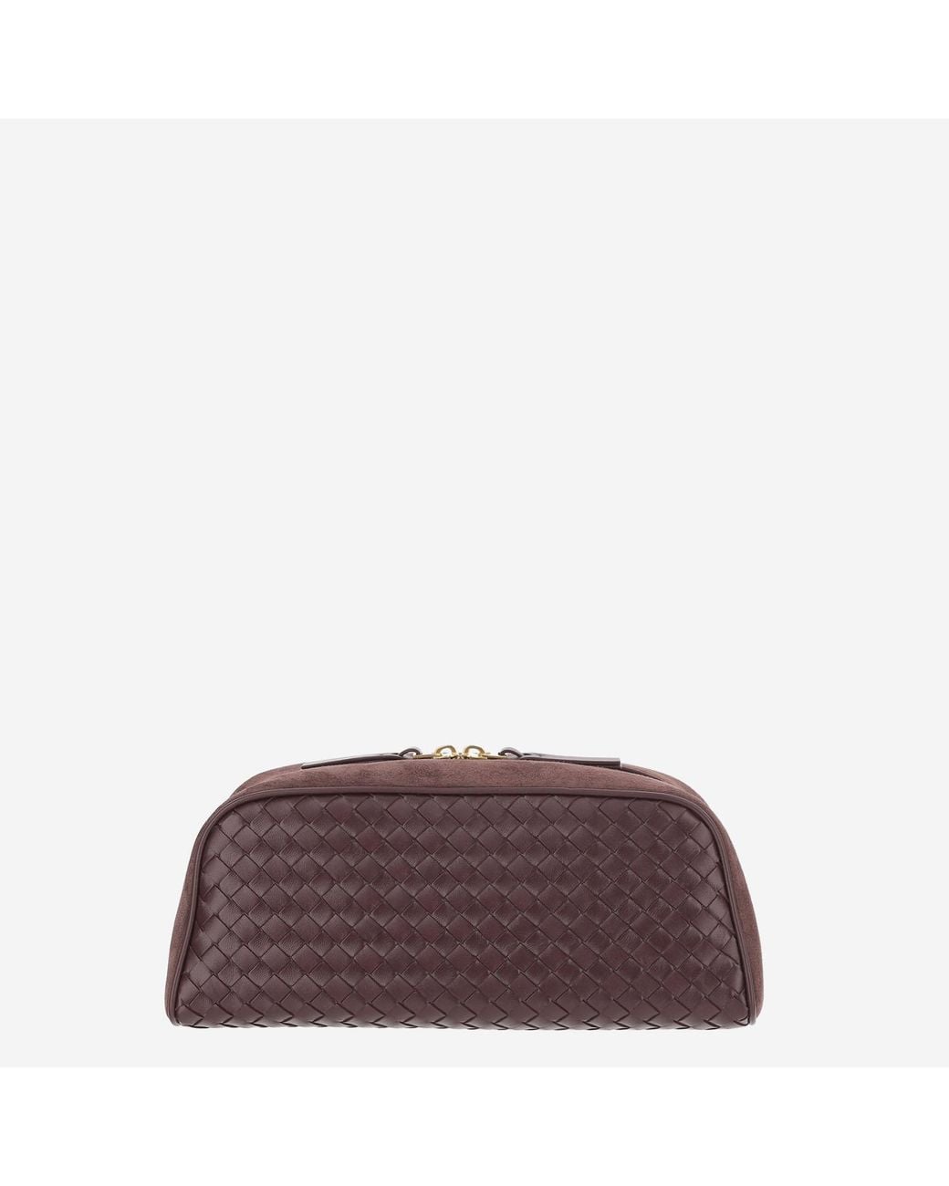 Bottega Veneta Brown Zipper Clutch