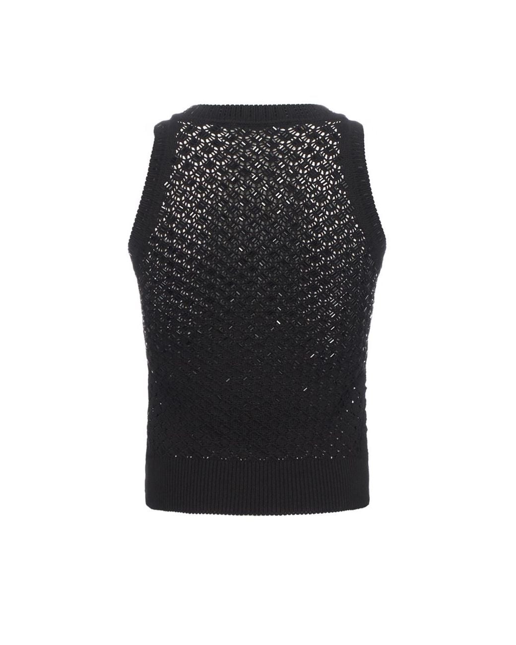 Ermanno Scervino Black V-Neck Sleeveless Vest