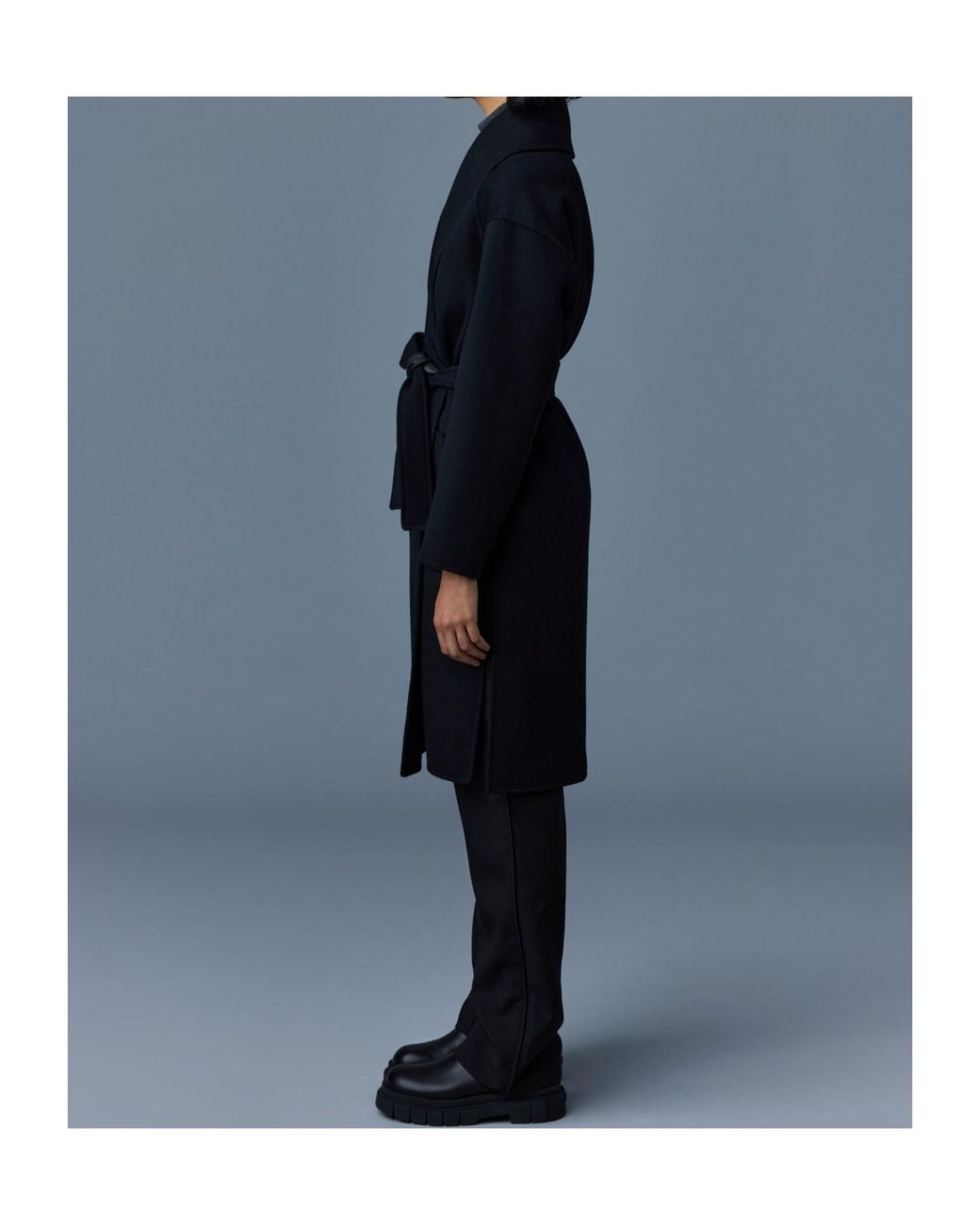 Mackage Blue Thalia Wrap Coat