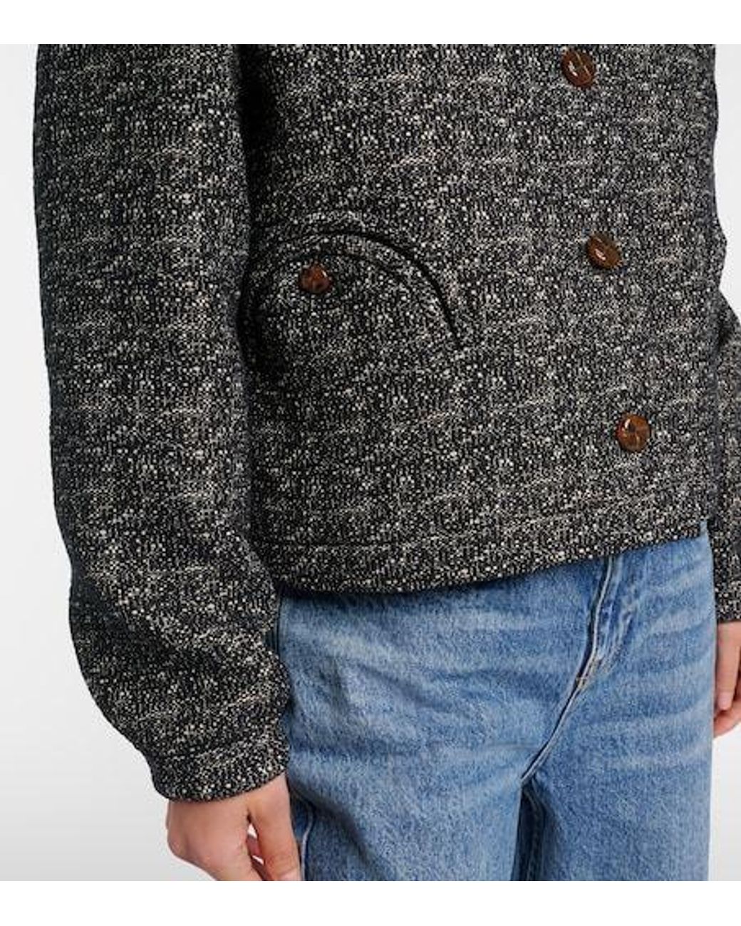 Blazé Milano Gray Mélange Cotton-Blend Jacket
