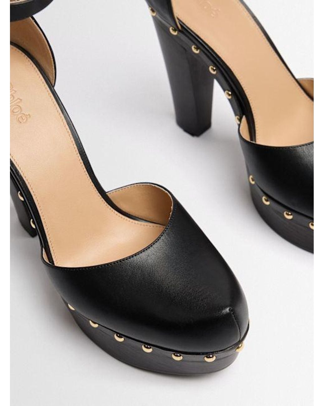Chloé Black Lola Shiny Leather Pumps