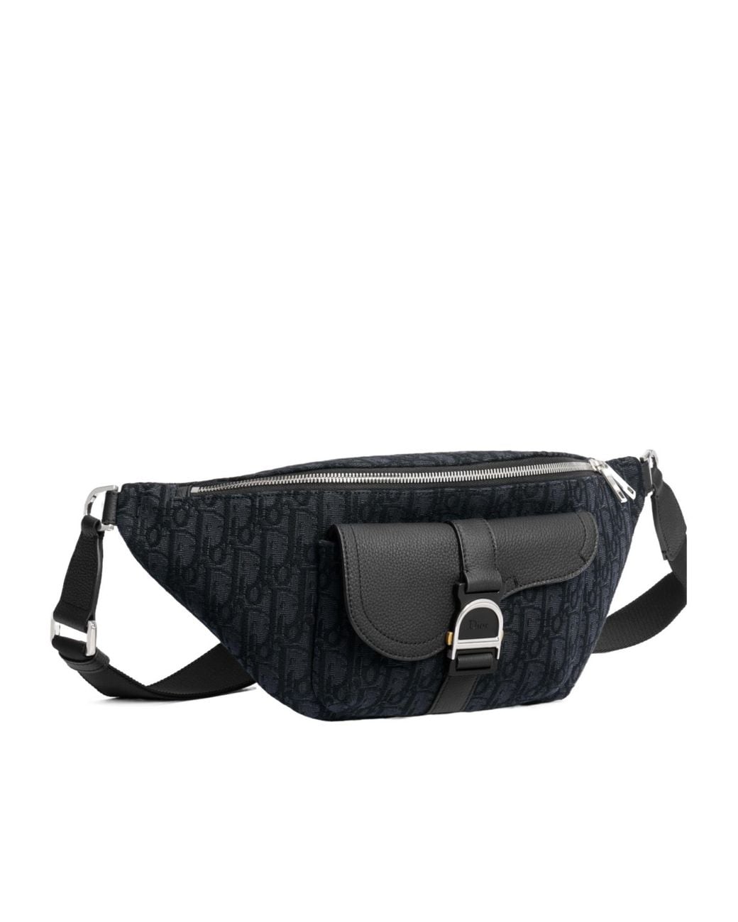 Dior Black Saddle Heritage Belt Bag for men