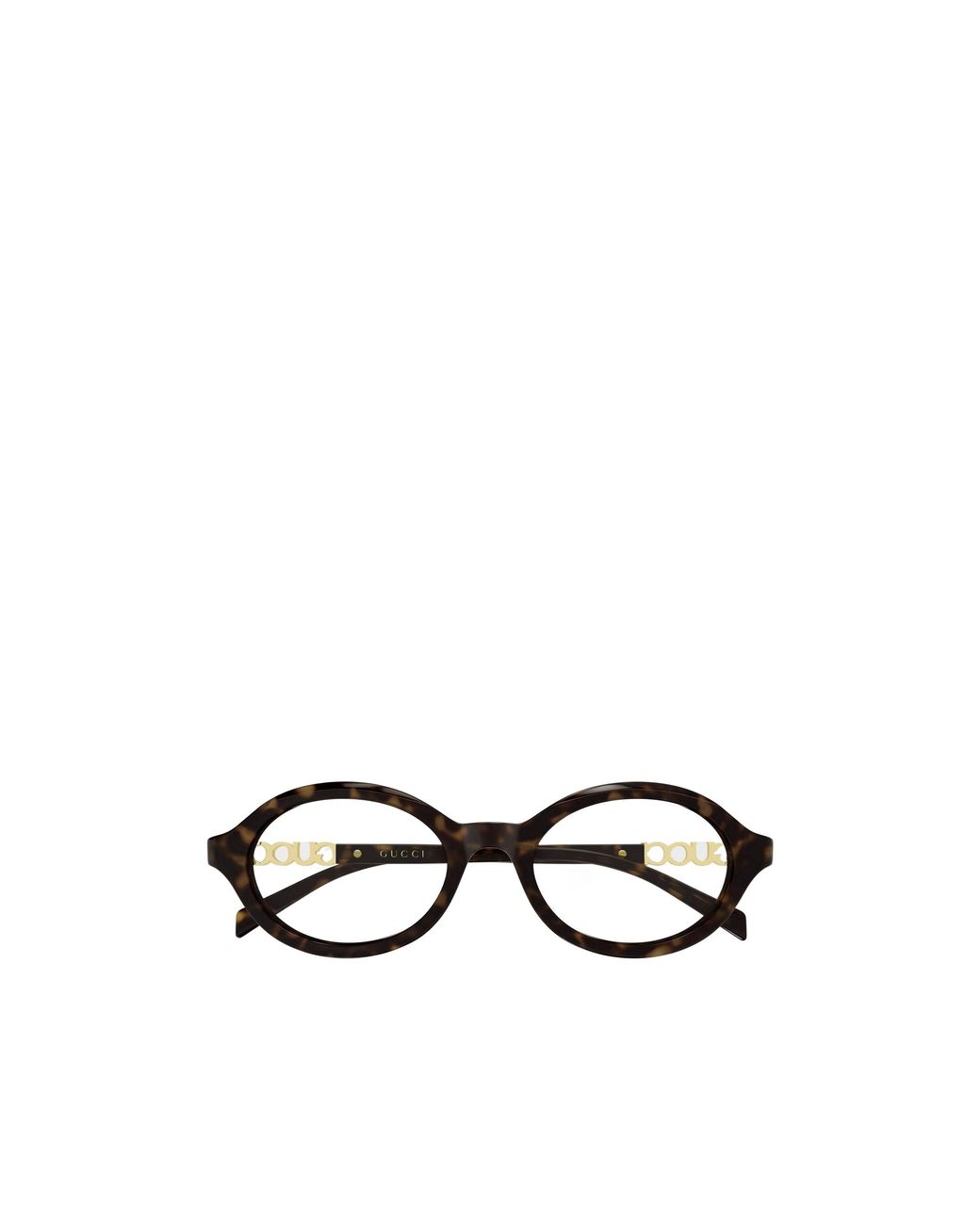 Gucci White Eyewear Oval Frame Glasses