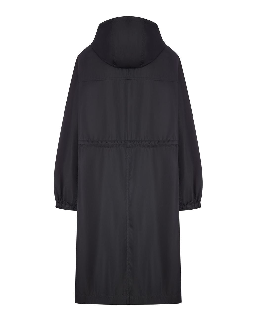 Prada Blue Re-Nylon Zip-Up Hooded Raincoat