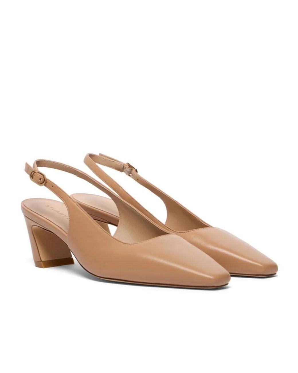 Stuart Weitzman Natural Stassi Slingback 50