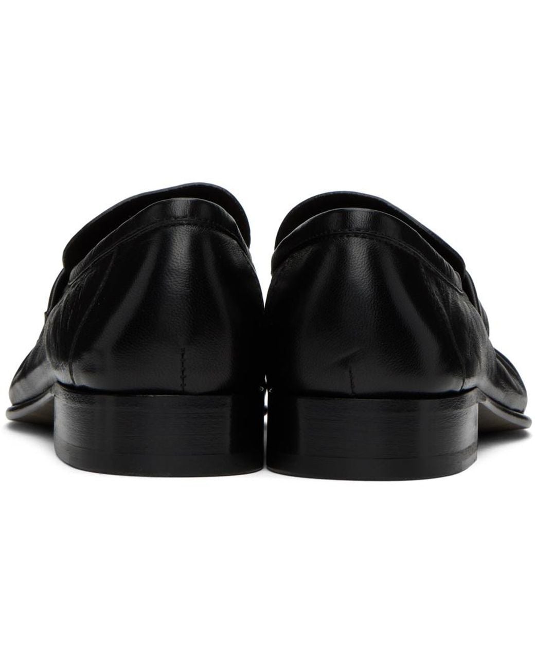 The Row Black Ruched Loafers