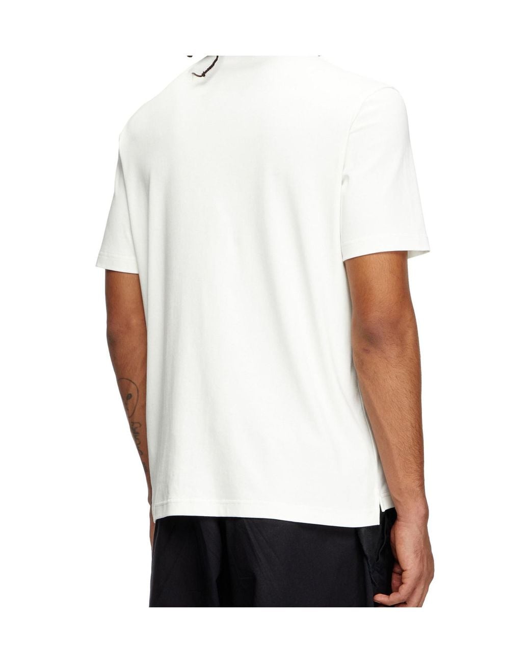 DIESEL White Adjust-Slits-R17 T-Shirt for men