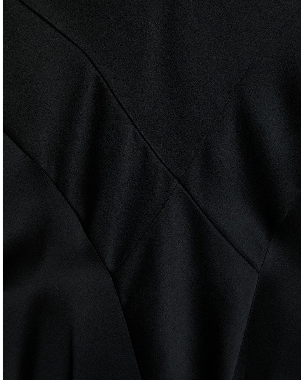 Maison Margiela Black Solid Sleeveless V-Neck Satin Bodysuit