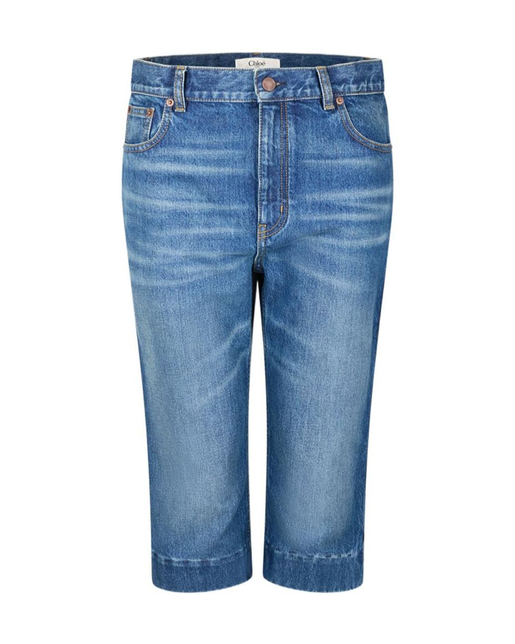 Chloé Blue Chloé High-Rise Capri Jeans