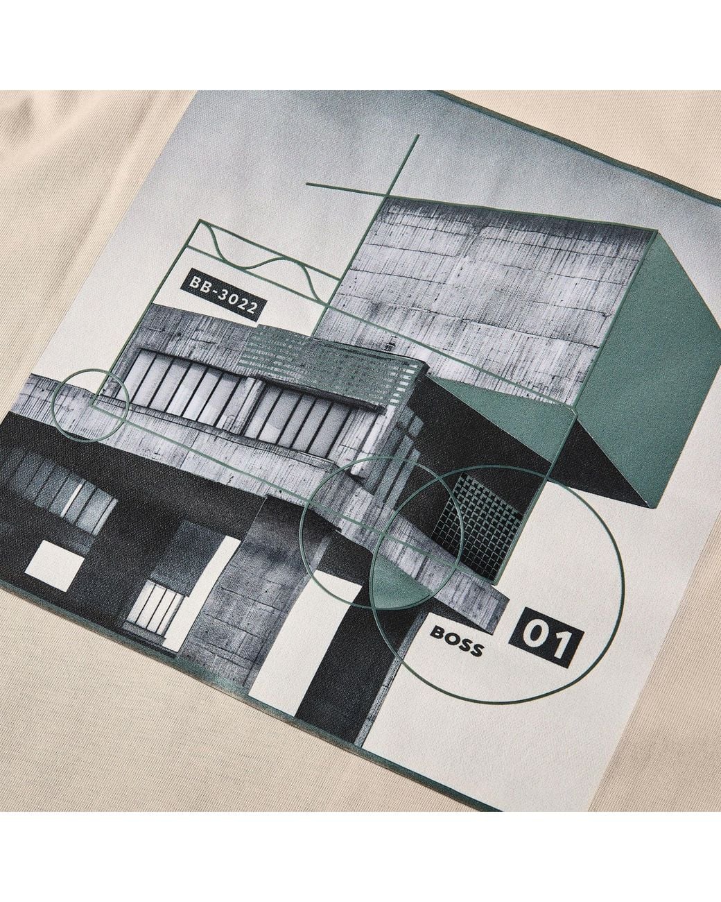 Boss White Printed T-Shirt for men