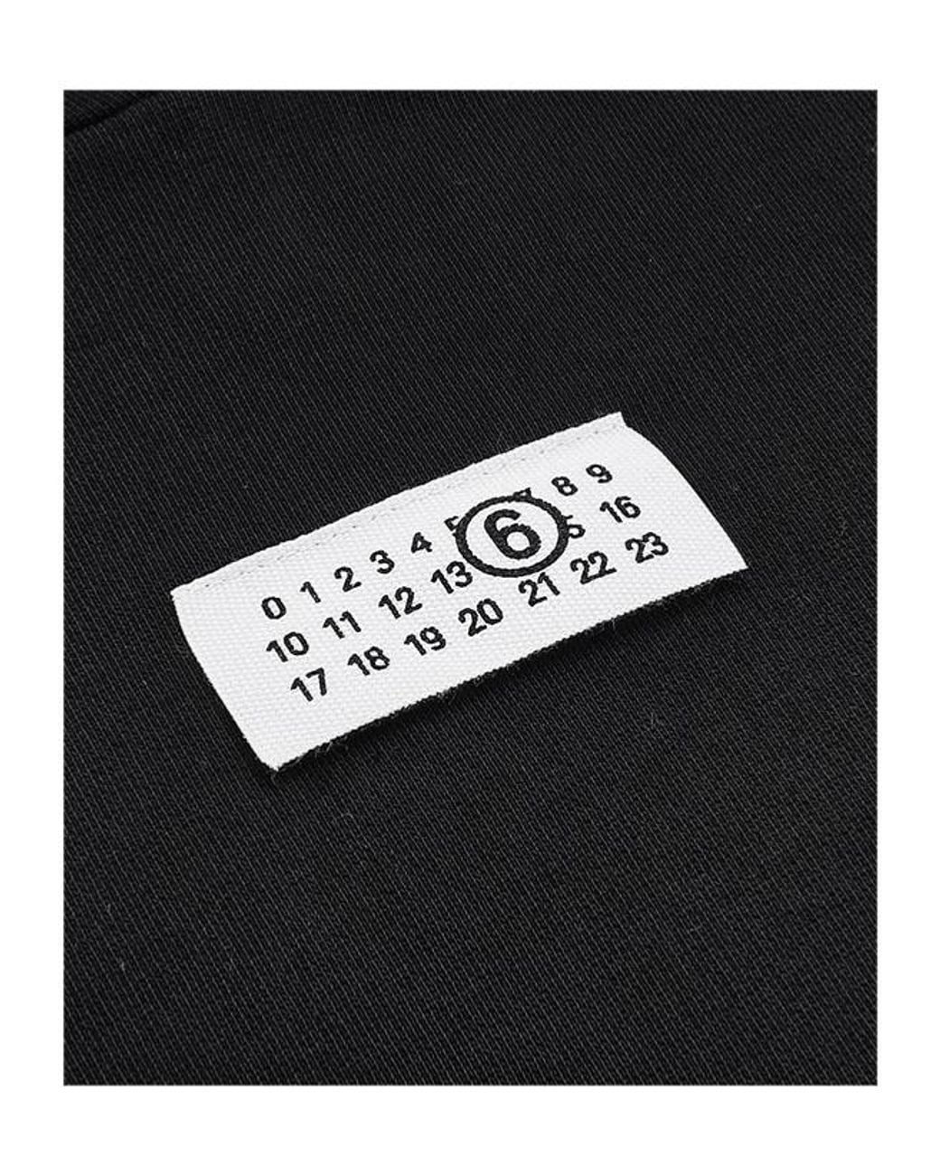 MM6 by Maison Margiela Black Drawstring Raw-Hem Hoodie