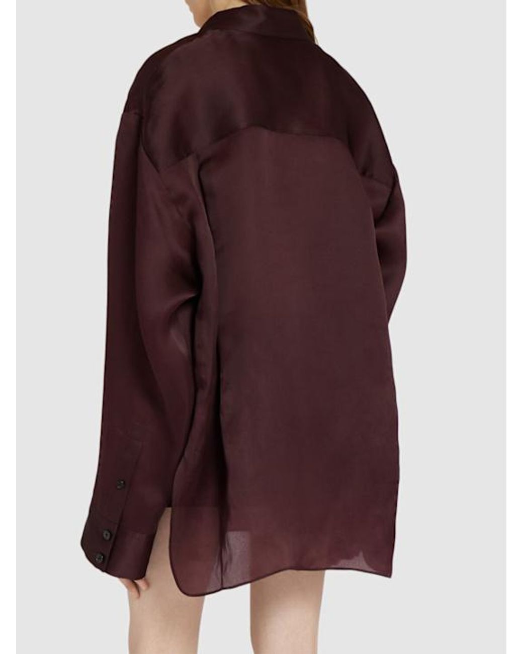 Khaite Purple Matteo Organza Shirt