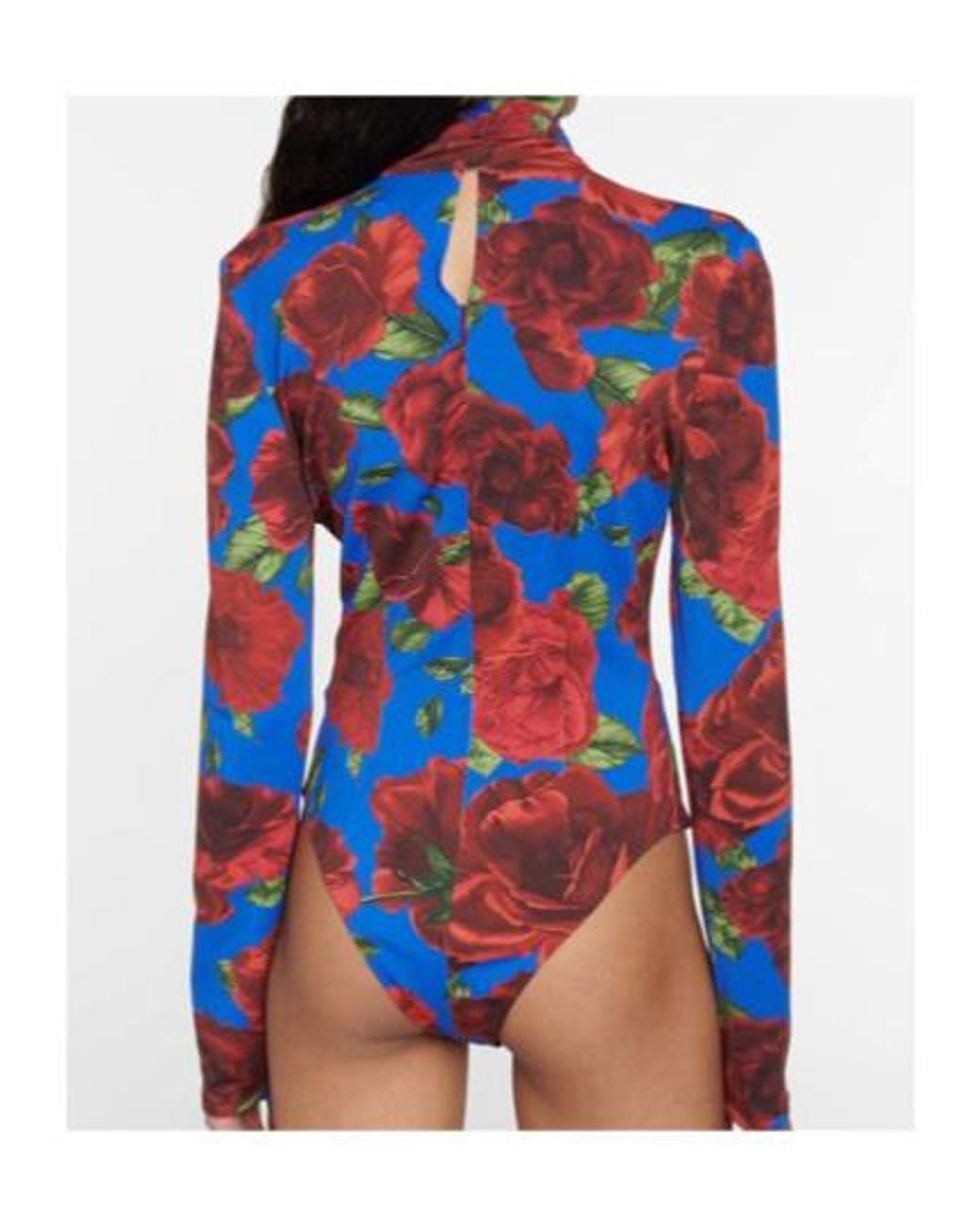 Magda Butrym Blue Floral Bodysuit