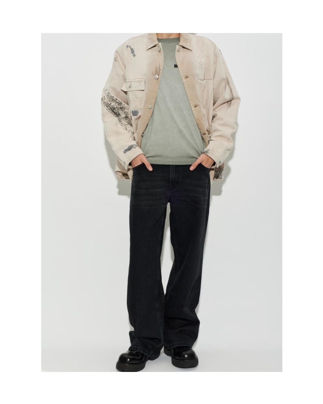 M I S B H V Black Straight-Leg Jeans for men
