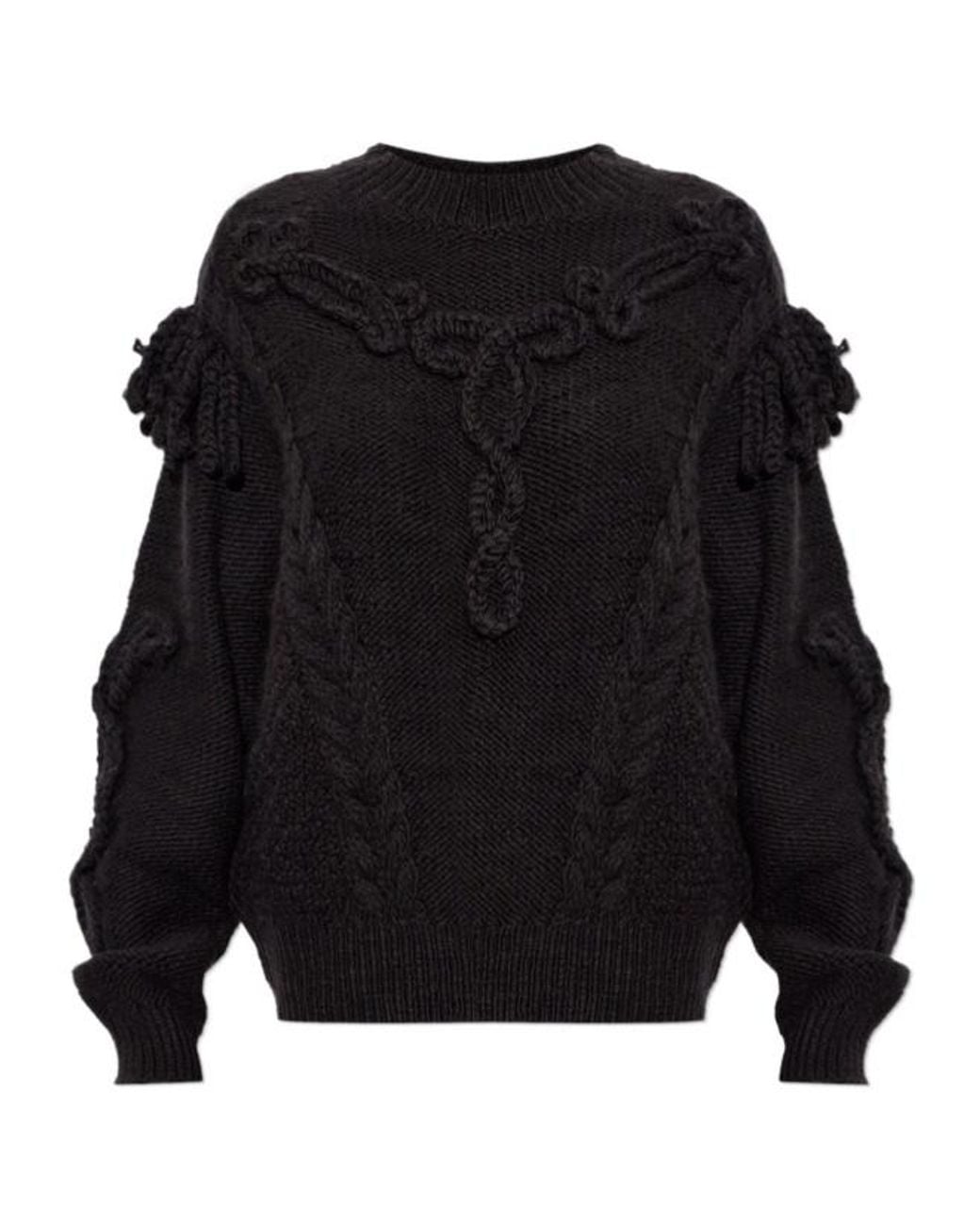 Isabel Marant Black Isabel Marant Étoile Katria Cable Knit Sweater