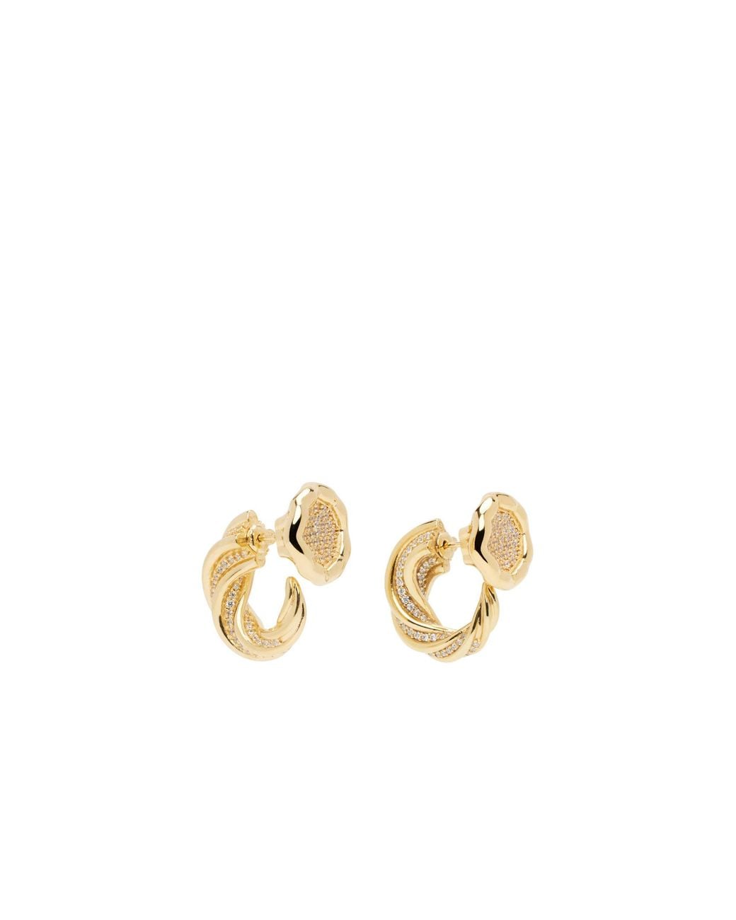 Bottega Veneta Metallic Twisted Detail Earrings
