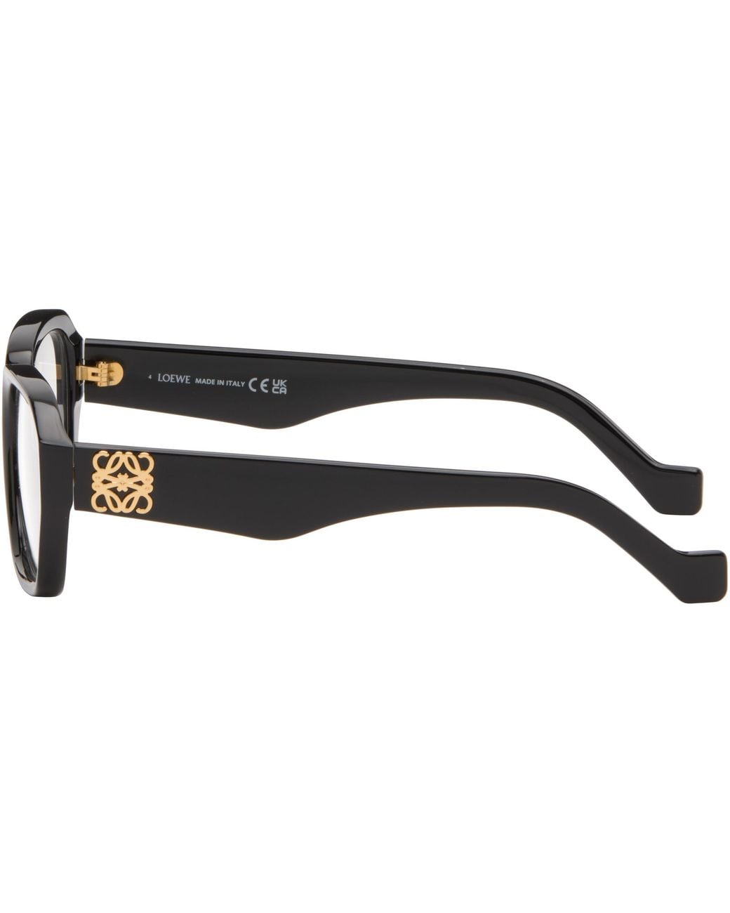 Loewe White Rectangular Frame Glasses for men