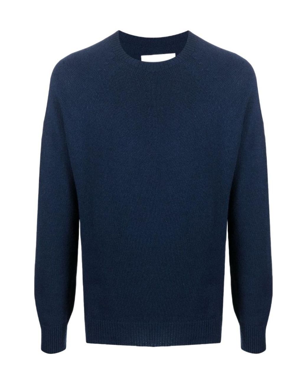 Jil Sander Blue Fine-Knit Virgin-Wool Jumper for men