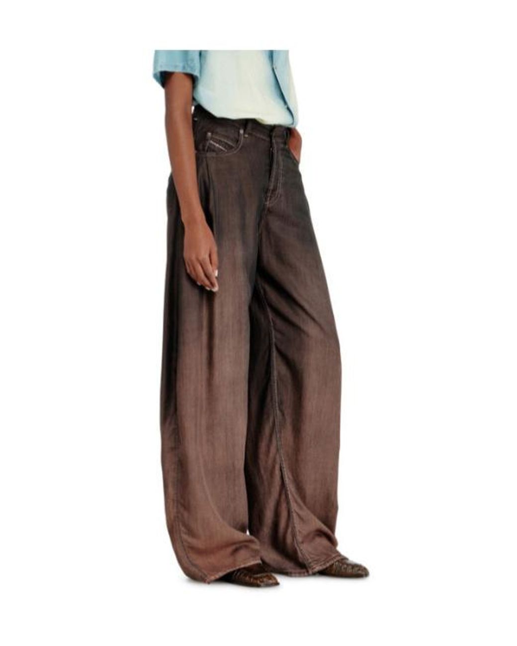 DIESEL Brown 1987 D-Khelz High Waist Relaxed Jeans