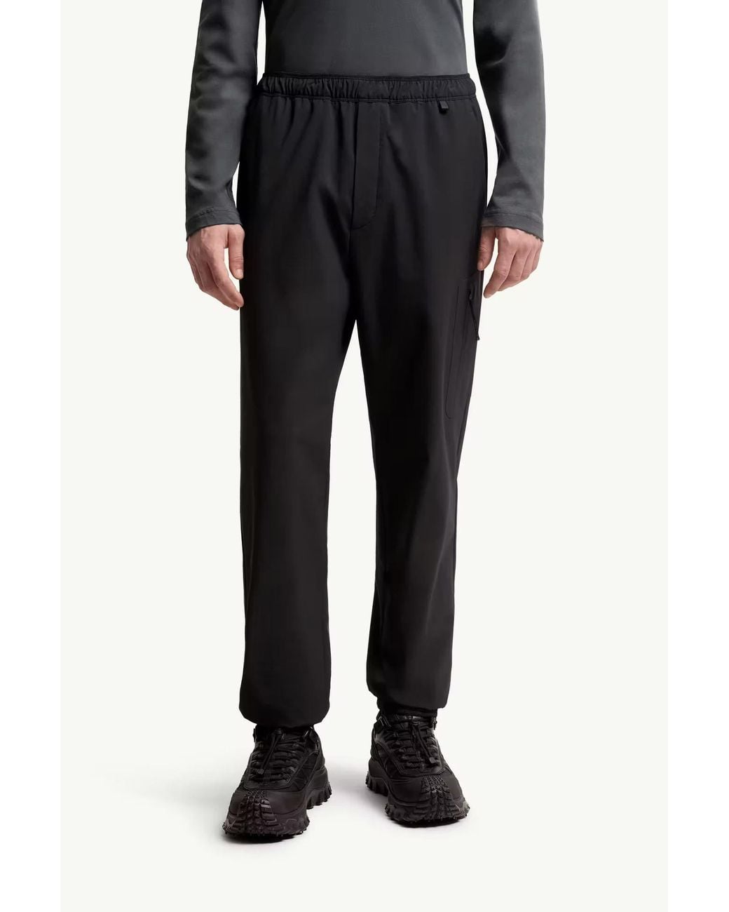 Moncler Blue Elasticated Waistband Trousers for men