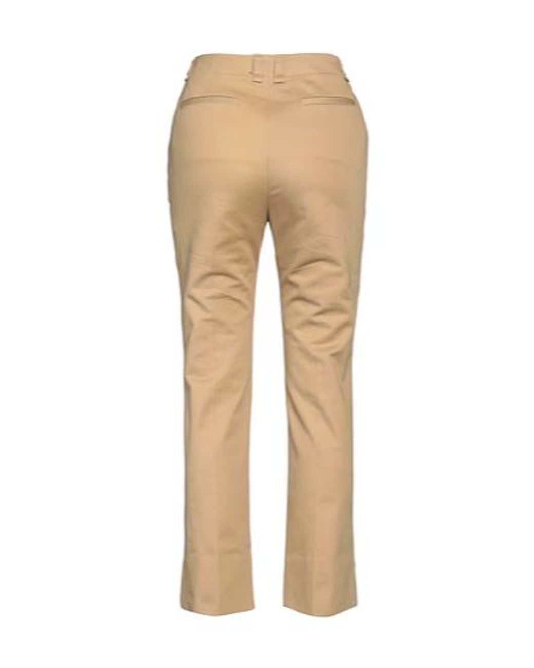 Saint Laurent Natural High Waist Straight Leg Pants