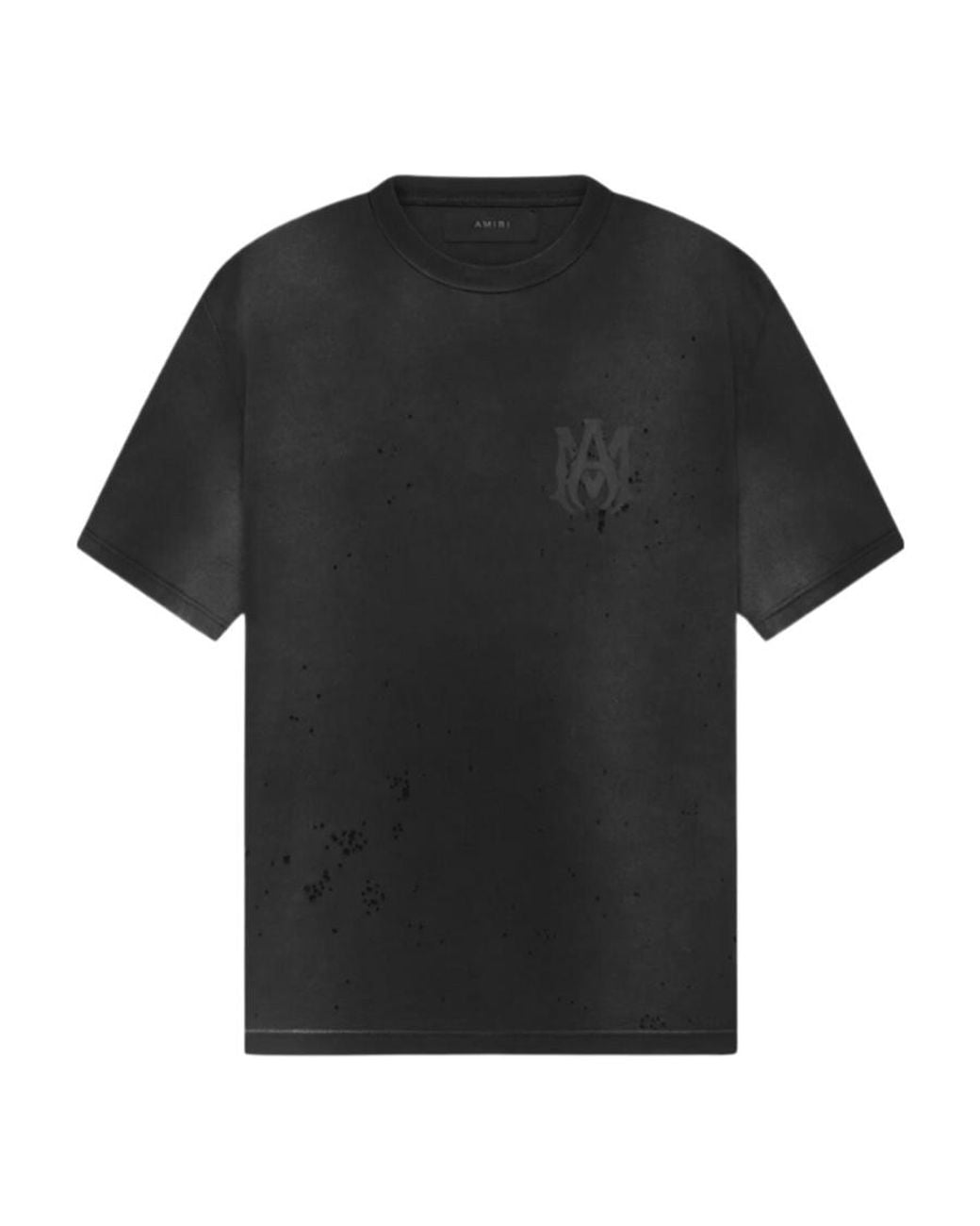 Amiri Black Logo Printed Crewneck T-Shirt for men