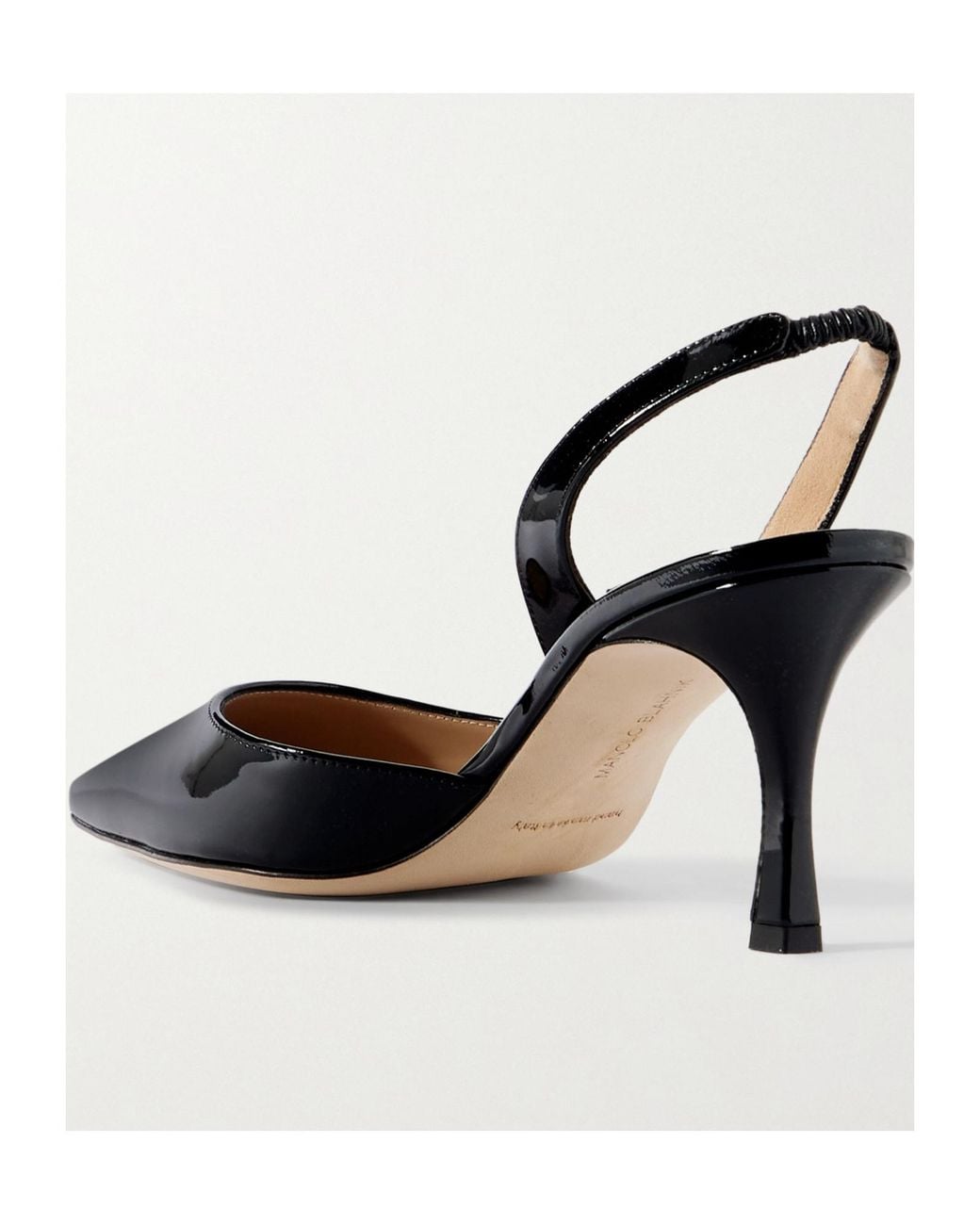 Manolo Blahnik Black Slingback High Heel Sandals