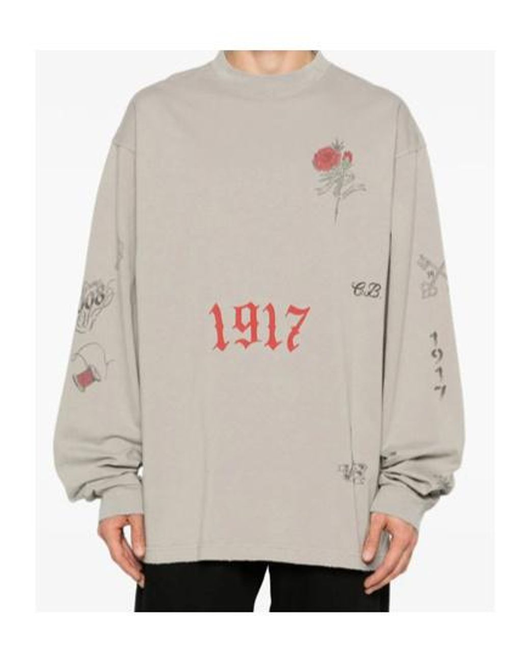 Balenciaga White Long-Sleeved T-Shirt for men