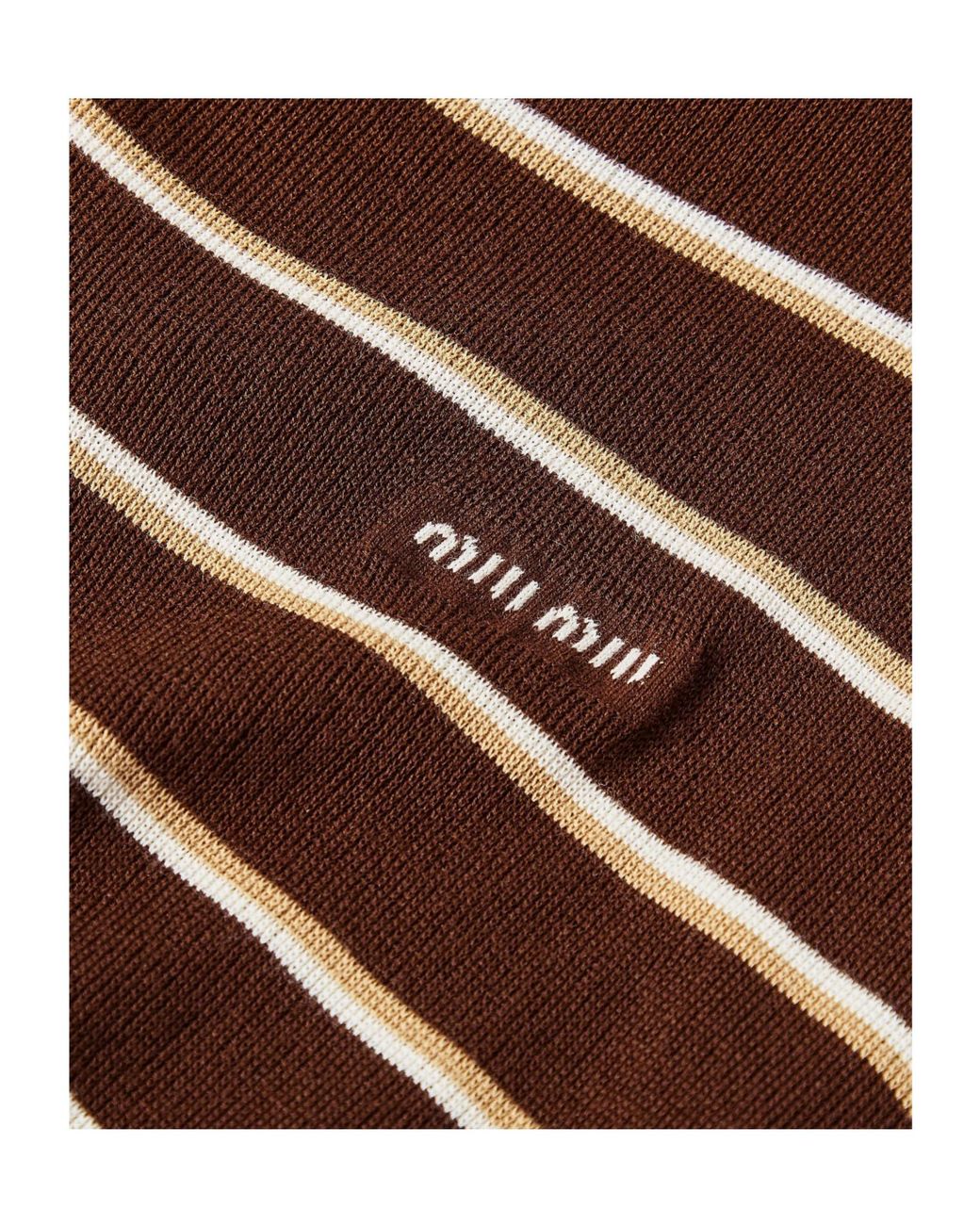 Miu Miu Brown Long Sleeve Polo Shirt