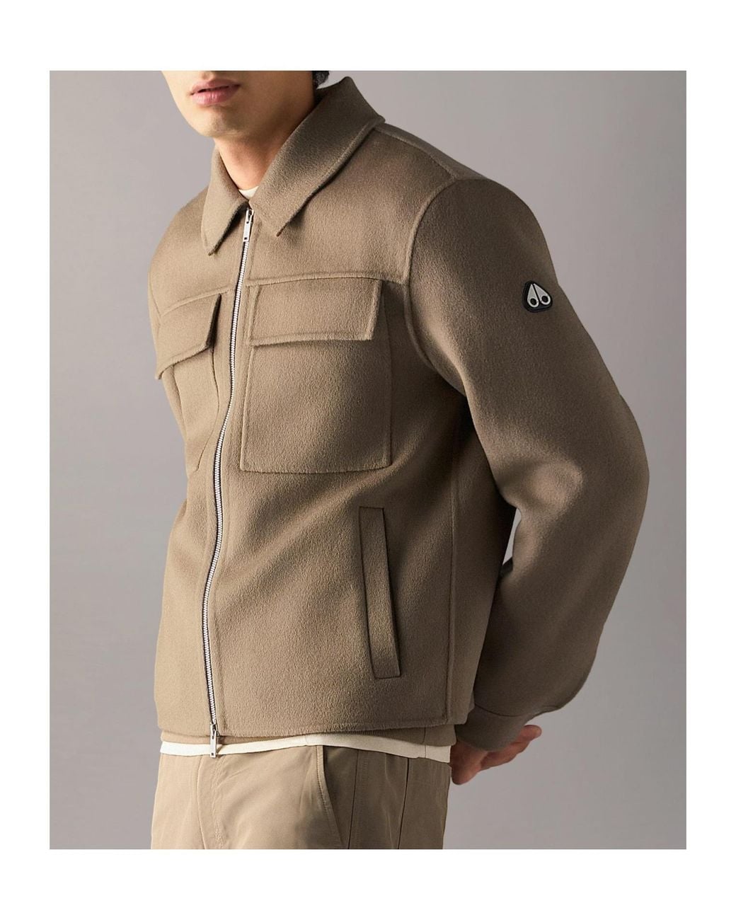 Moose Knuckles Natural Jacques Wool Jacket for men