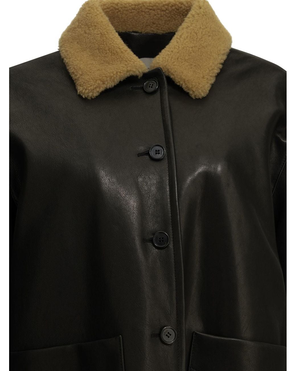 Khaite Black Long-Sleeve Leather Jacket