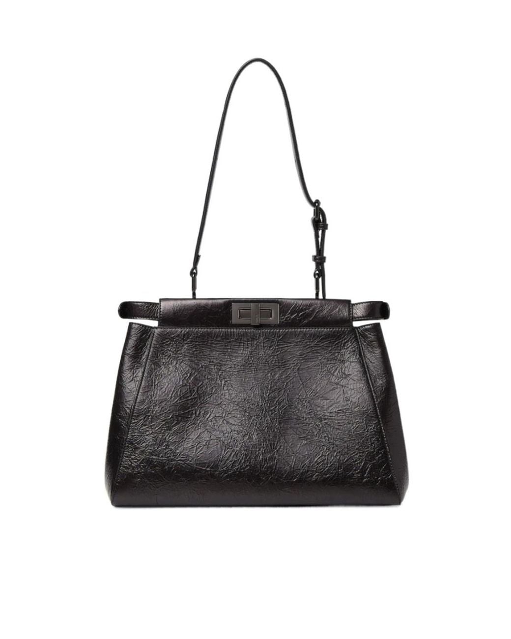 Fendi Black My Peekaboo Medium Shoulder Bag