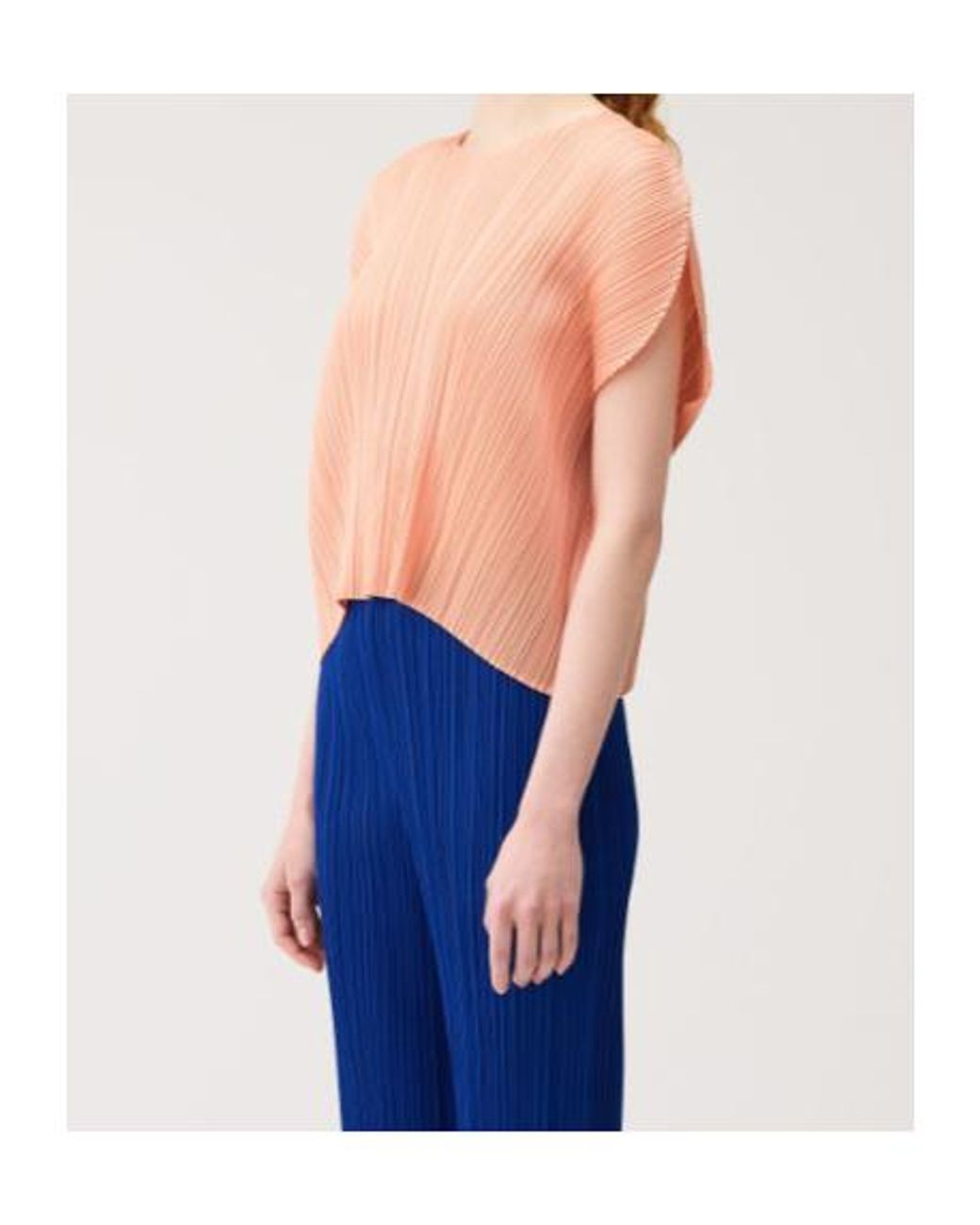 Pleats Please Issey Miyake White Pleated Top