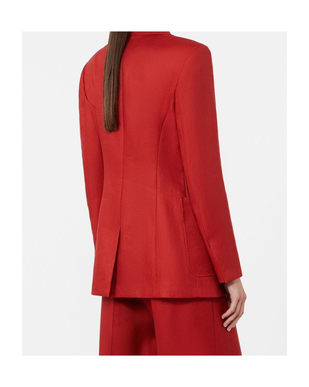 Max Mara Red Linen Blazer