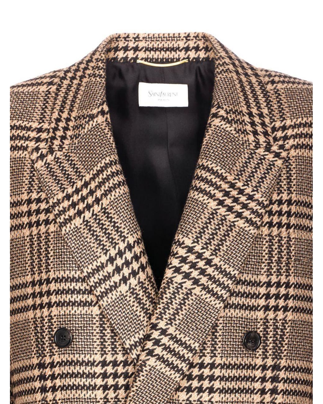 Saint Laurent Brown Double-Breasted Tailored Jacket