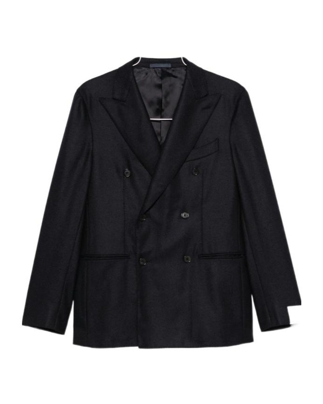 Caruso Blue Long-Sleeve Blazer for men