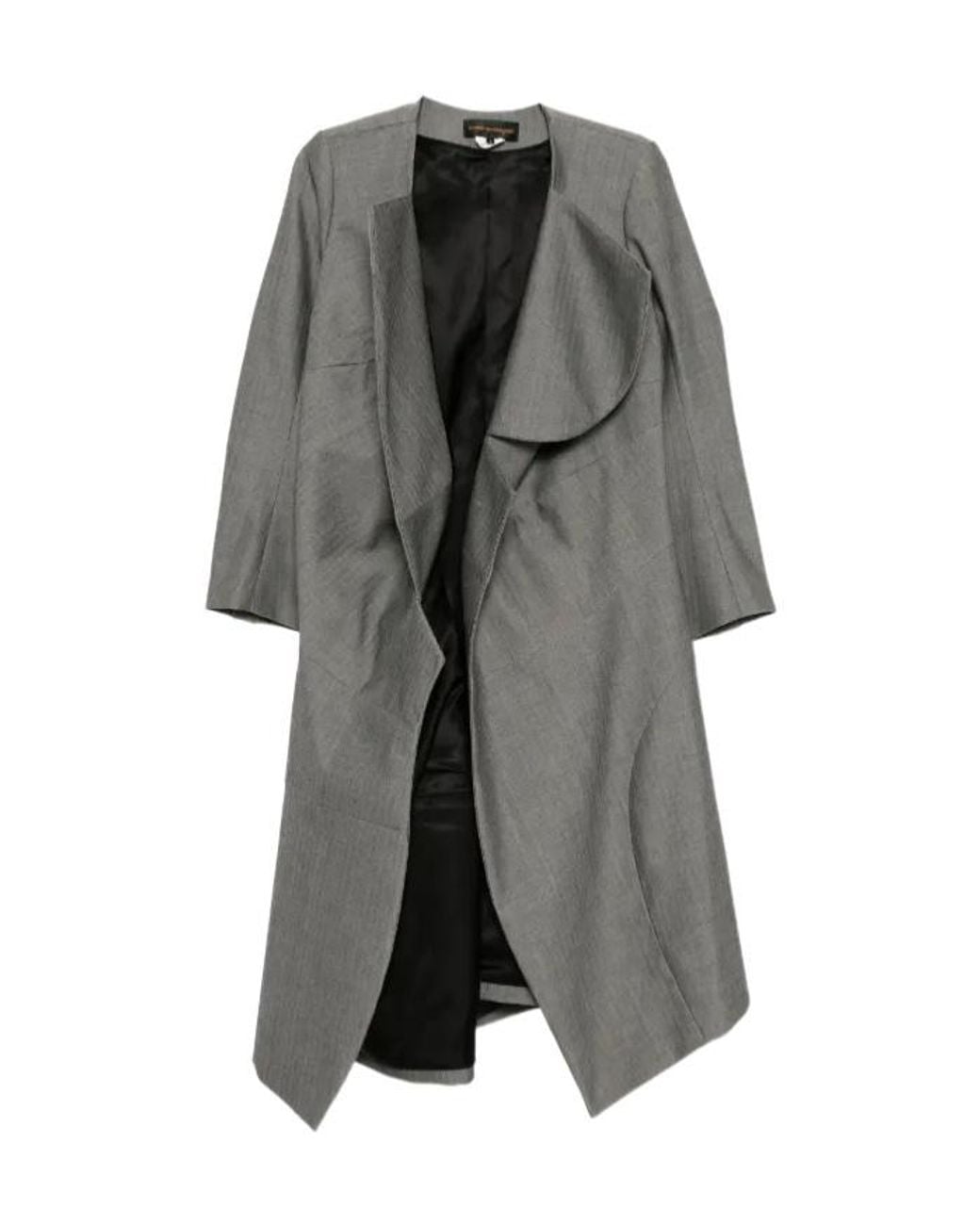 Comme des Garçons Gray Asymmetric Wool Coat