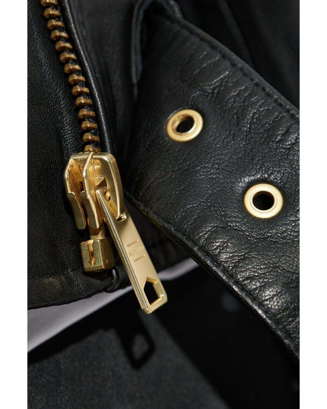AllSaints Black Leather Jacket Balfern
