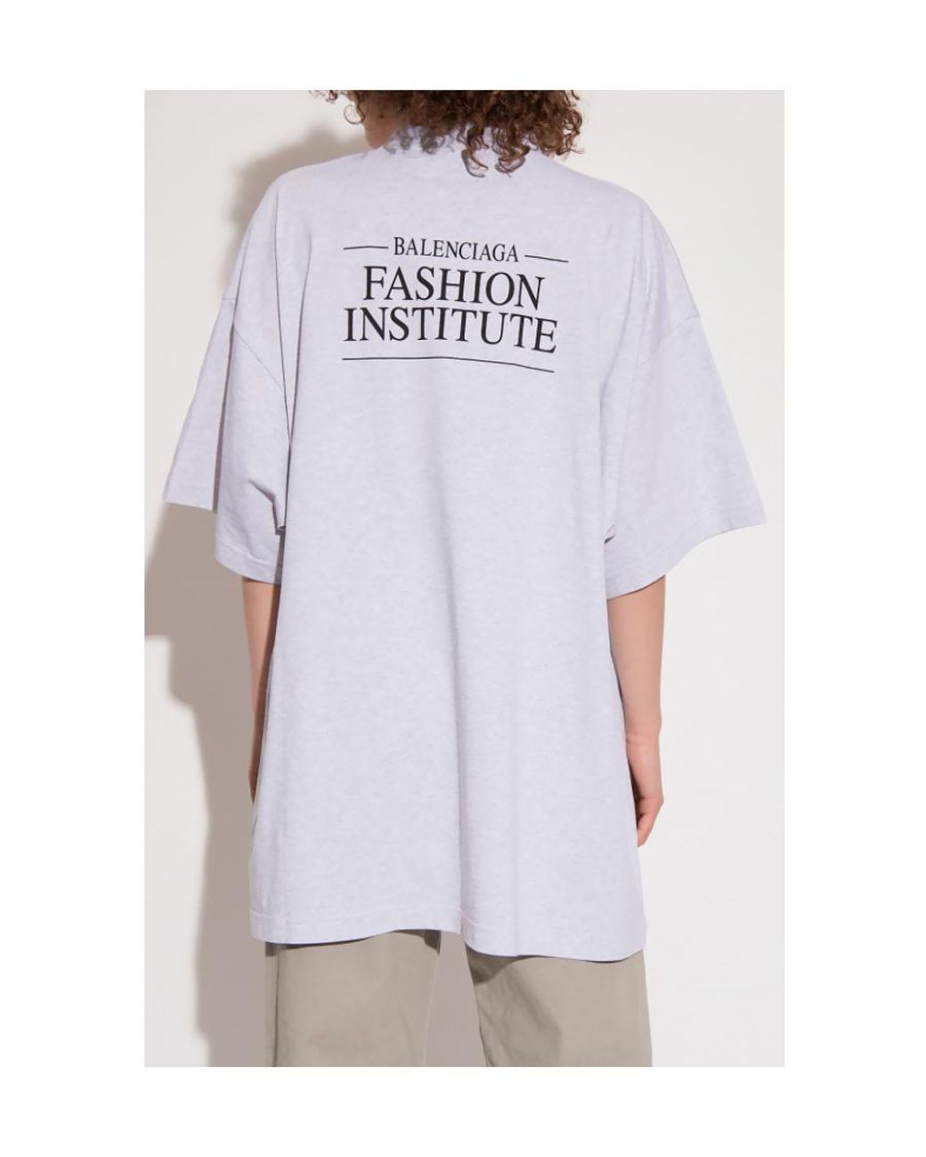 Balenciaga White Fashion Institute Oversized T-Shirt