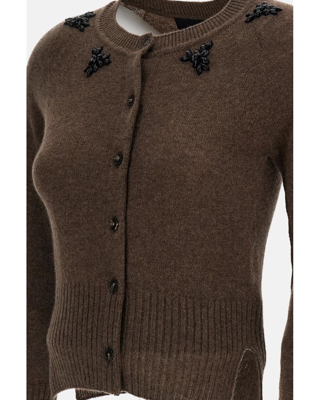 Simone Rocha Green Embellished Relaxed Cardigan