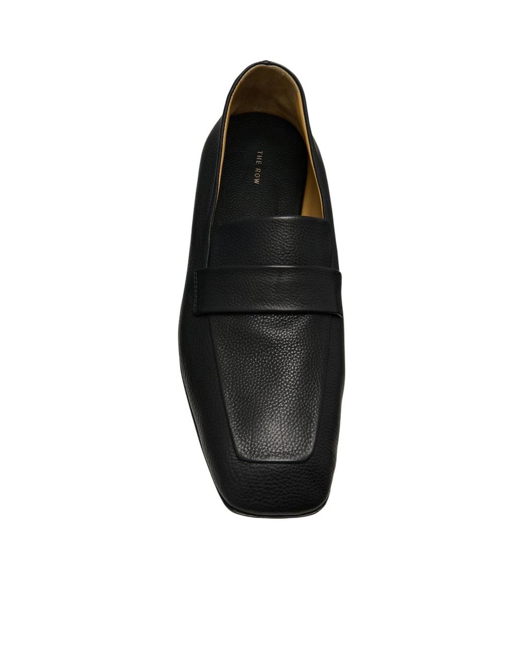 The Row Black Square Loafers
