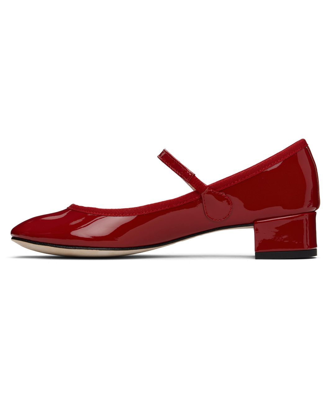 Repetto Red Rose Mary Jane High Heels