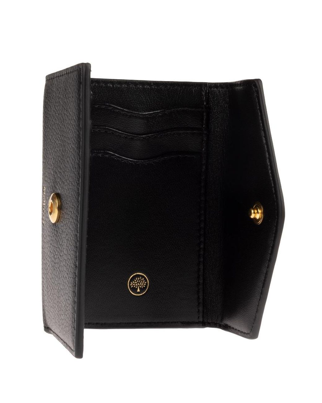 Mulberry Black Folded Multi-Card Wallet