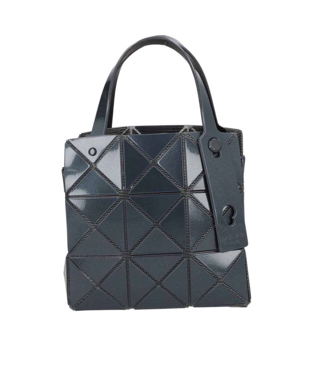 Issey Miyake Blue Geometric-Patterned Handbag