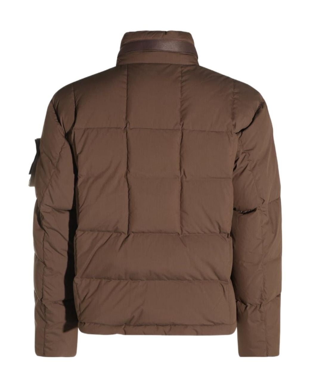 Stone Island Brown High-Neck Padded Jacket for men