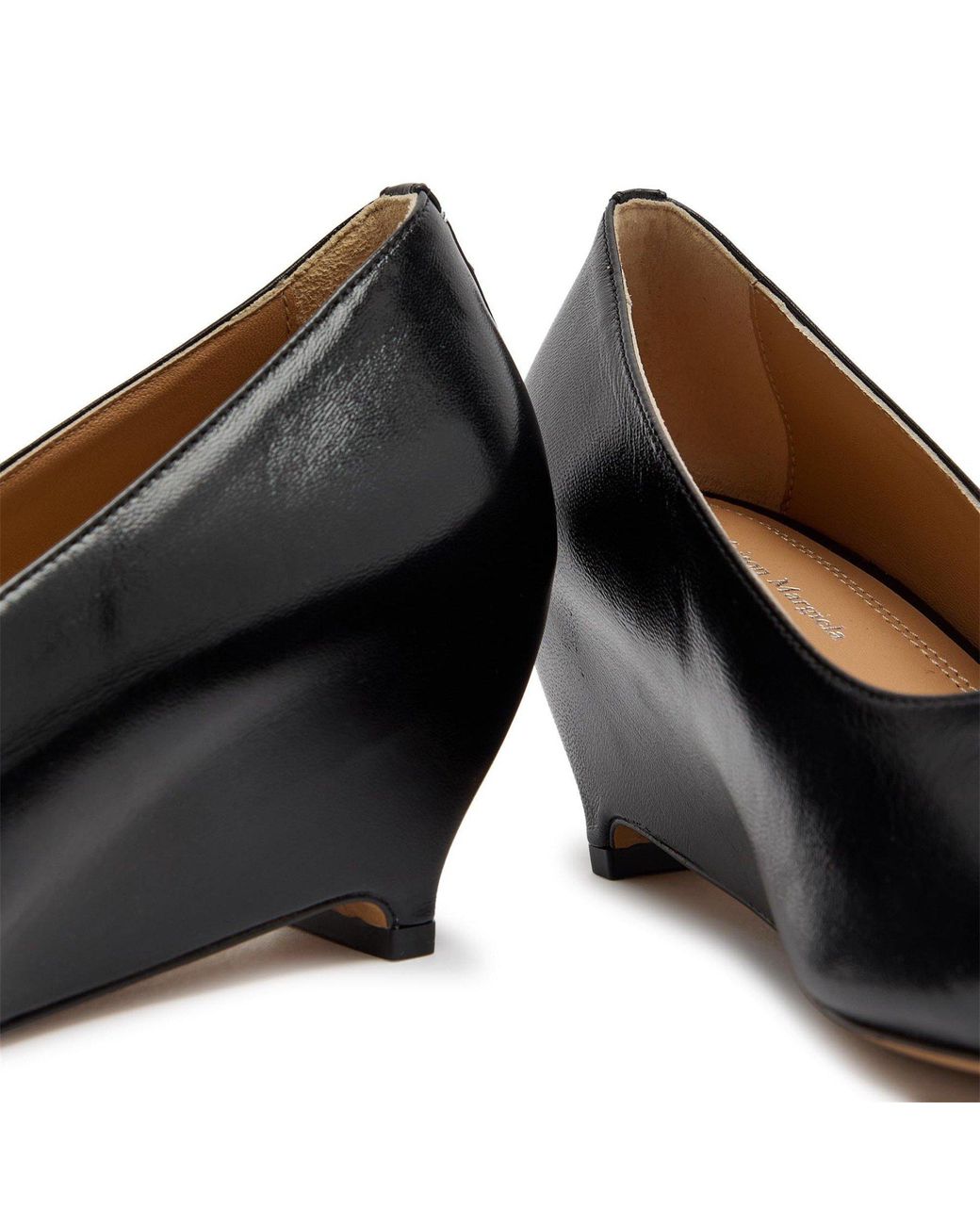 Maison Margiela Gray Pointed-Toe Slip-On Leather Shoes