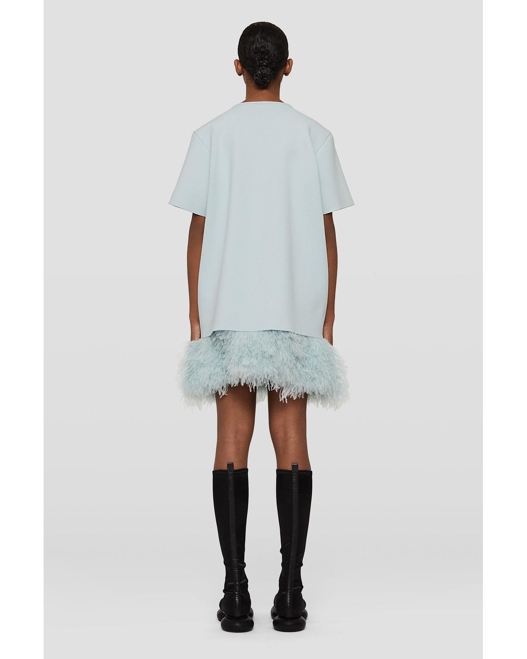 Jil Sander Blue Crewneck Short-Sleeved T-Shirt